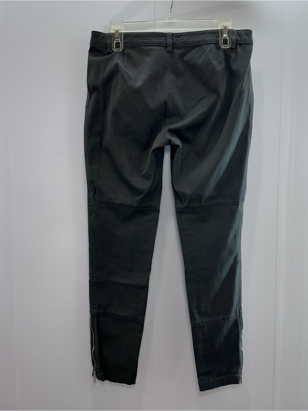 Michael Kors Womens Gray Moto Design Pants Size 6 Ankle Zippers Stretch Cotton - Picture 2 of 9